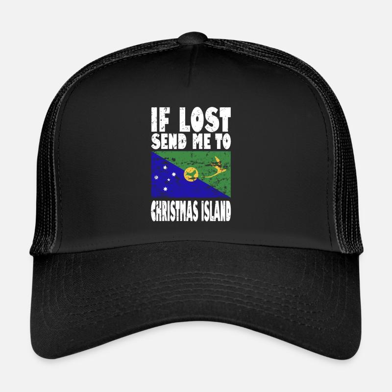 Christmas Island Flag Saying Trucker Cap