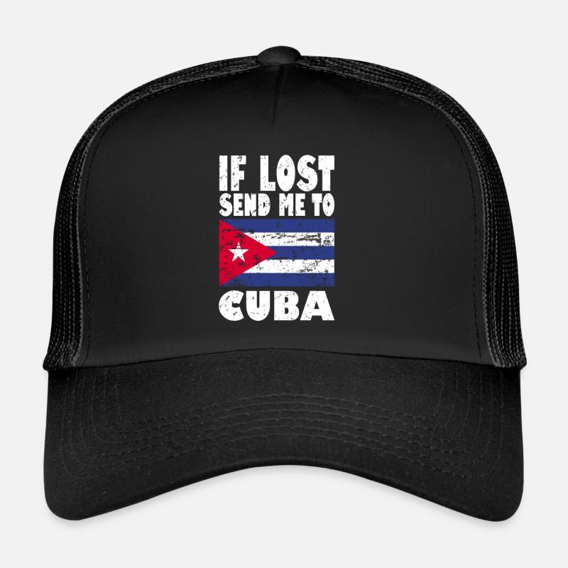Kuba Flagge Spruch - Trucker Cap - Schwarz/Schwarz