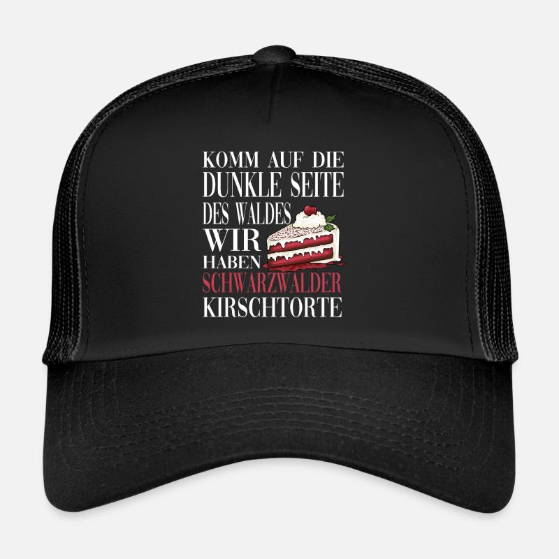 Komm auf die Dunkle Seite des Waldes - Trucker Cap - Schwarz/Schwarz