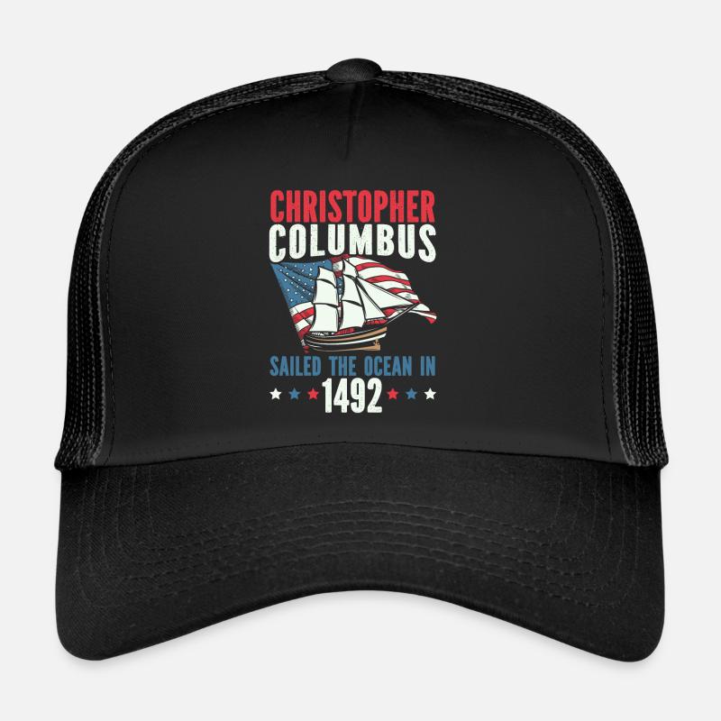 Christophe Colomb a navigué sur l’océan en 1492 Casquette trucker 