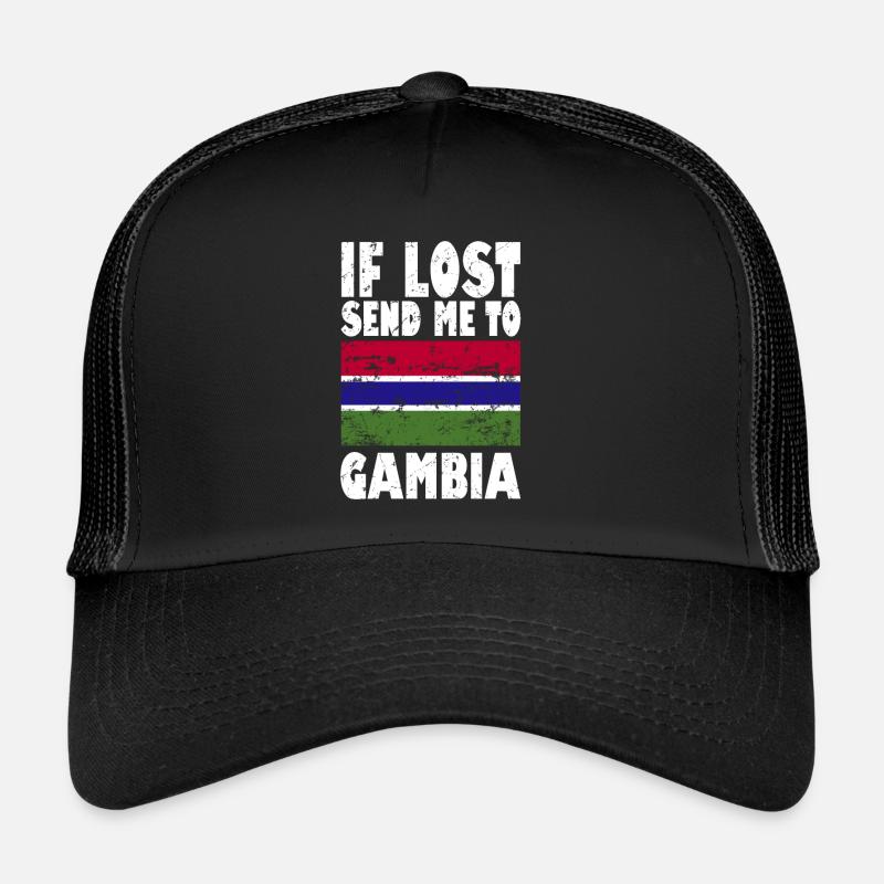 Dicton du drapeau de la Gambie Casquette trucker 