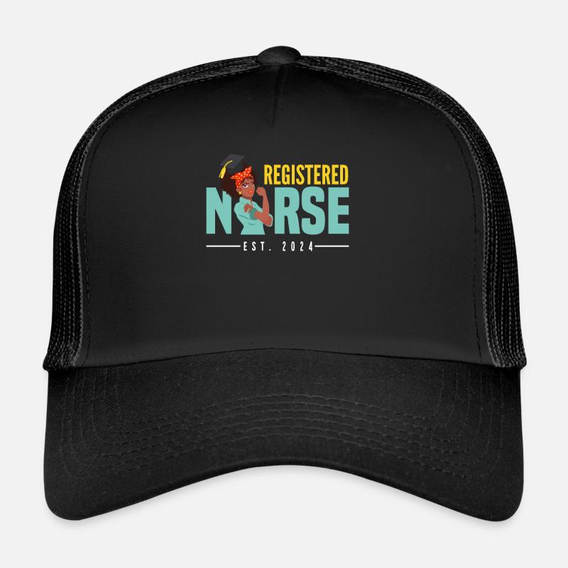 Infirmière infirmière - Casquette trucker  - noir/noir