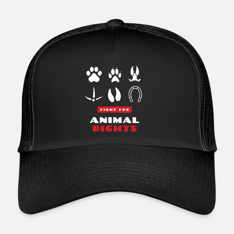 animal rights - Trucker Cap - Schwarz/Schwarz