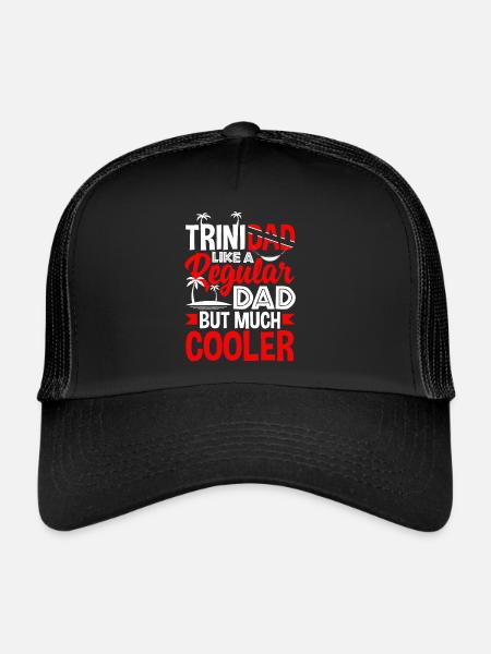 Trinidad et Tobago Drapeau Trinidadian Père Drôle - Casquette trucker  - noir/noir - Devant