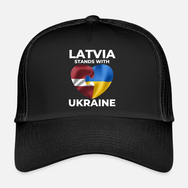 Latvia supports Ukraine Trucker Cap