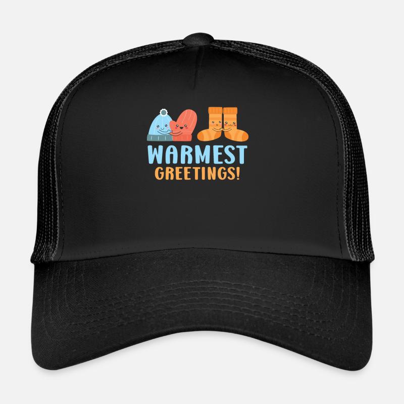 Salutations les plus chaleureuses Neige Climat neigeux Saison hivernale Casquette trucker 