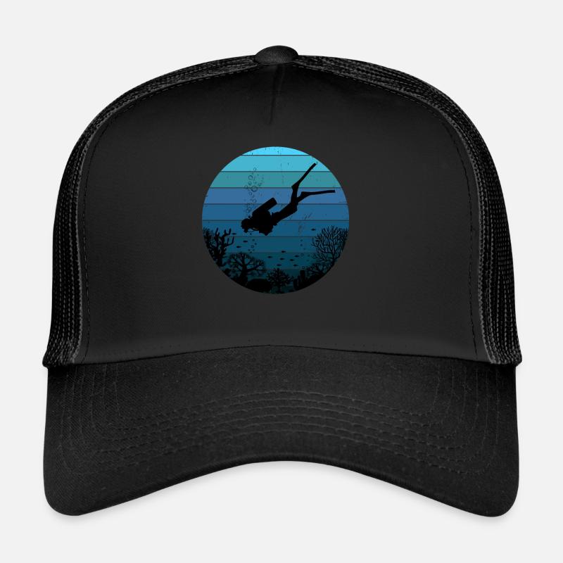 Vintage Diver Ocean Diver Reef Oxygen Tank Trucker Cap