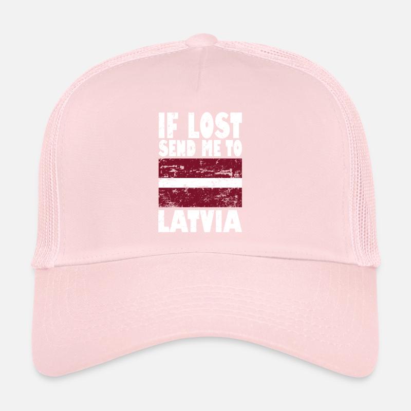 Lettland Flagge Spruch Trucker Cap