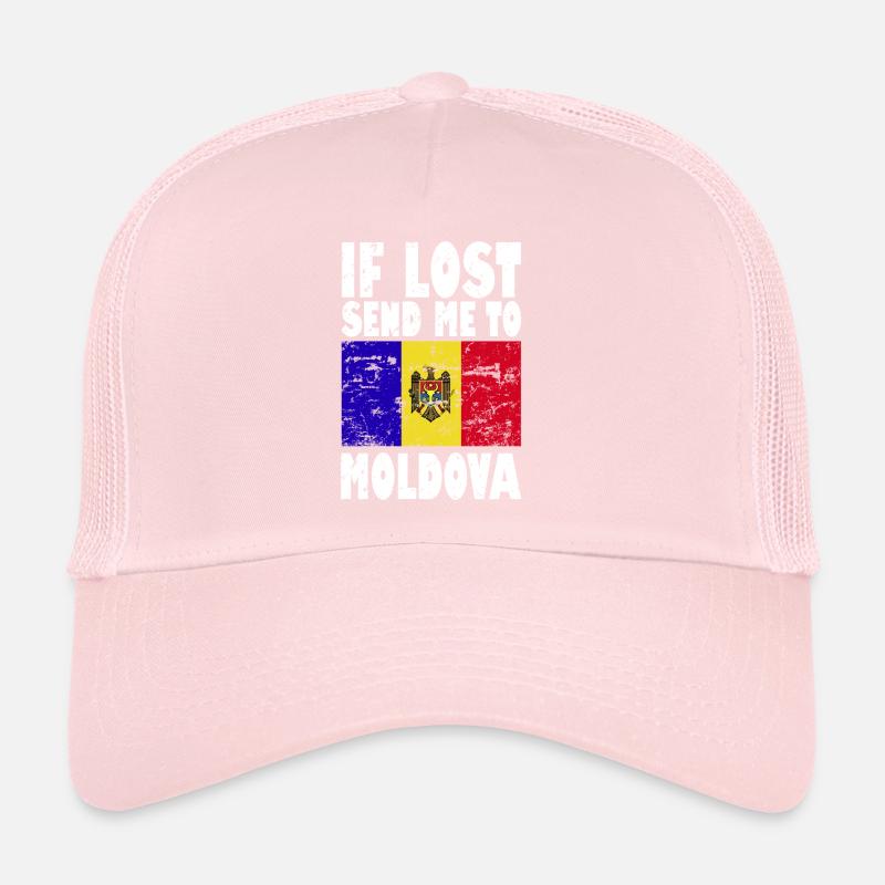 Moldova Flag Slogan Trucker Cap