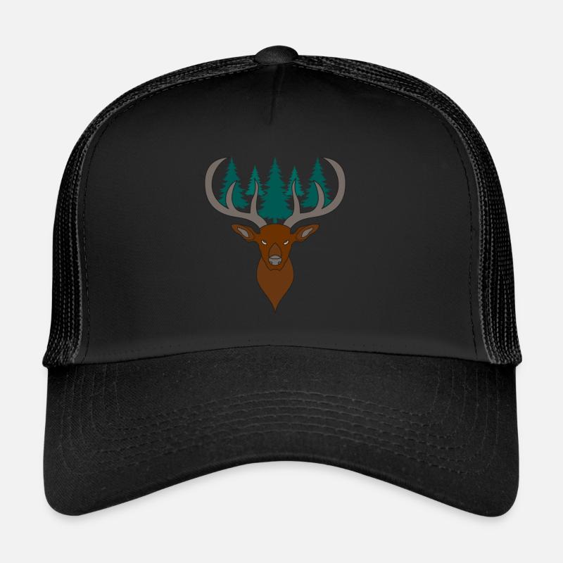 Bois de cerf rouge avec des bois de cerf Casquette trucker 