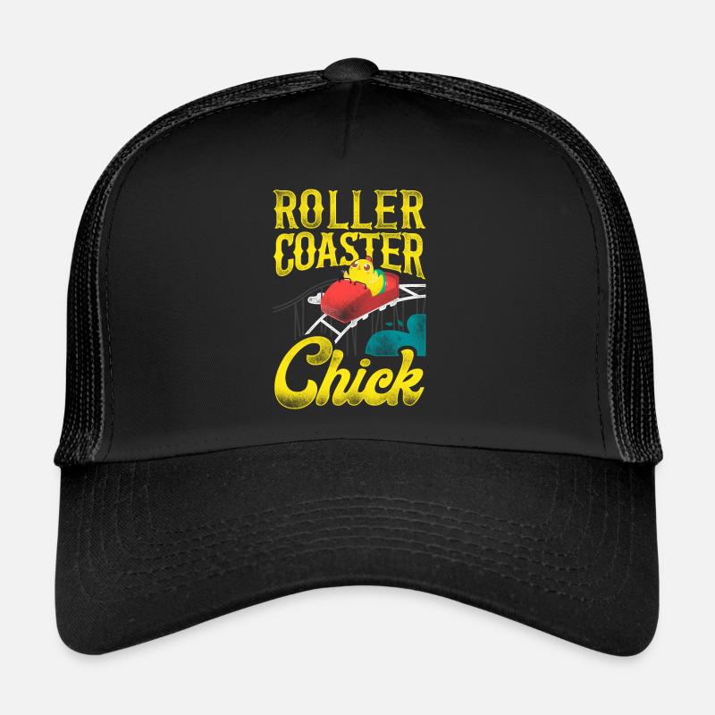 Roller Coaster Girl Chicken Trucker Cap