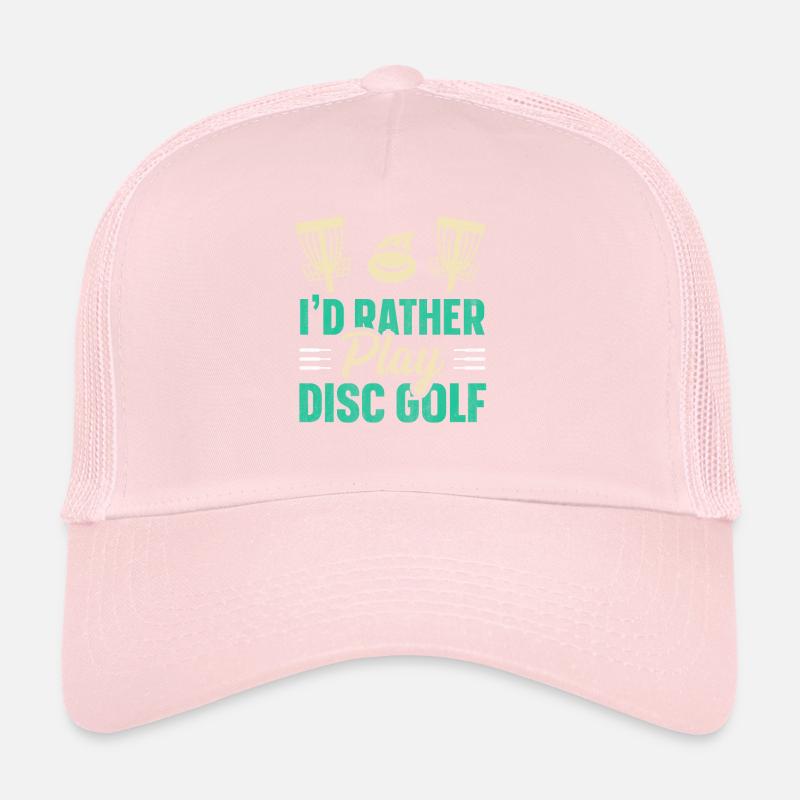 Retro Sunset Je préfère jouer au Disc Golf Casquette trucker 