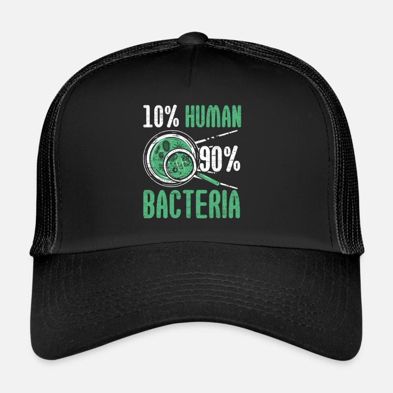 10% Humain 90% Bactéries Biologiste Science Biol Casquette trucker 