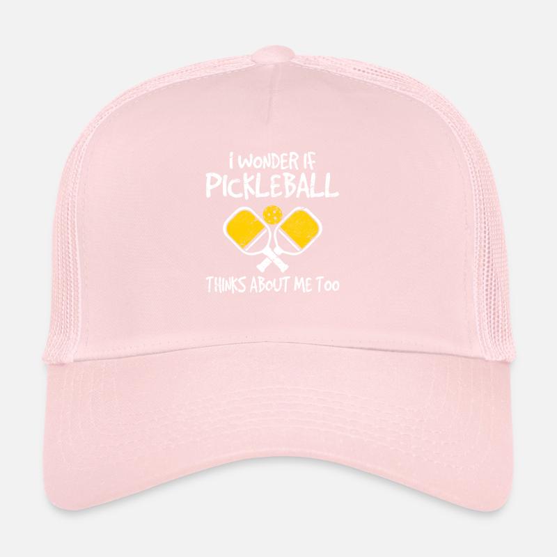 Je me demande si pickleball pense à moi trop drôle P Casquette trucker 