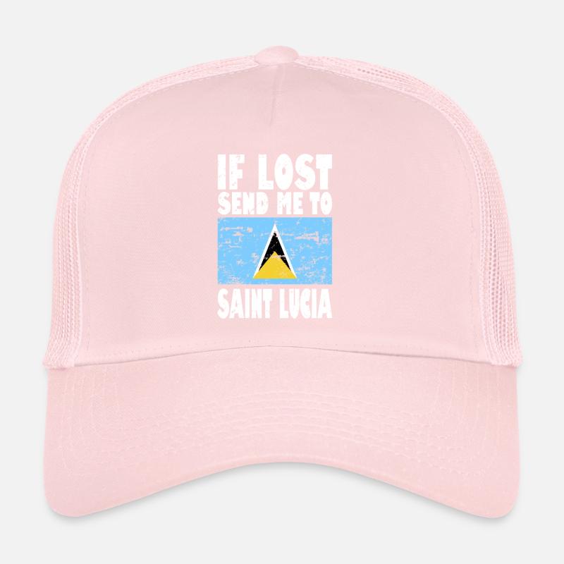 Dicton du drapeau de Sainte-Lucie Casquette trucker 