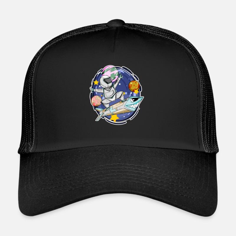 Garçon astronaute dans l’espace avec des fusées Casquette trucker 