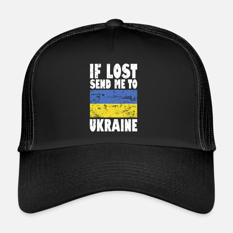 Ukraine Flag Slogan Trucker Cap