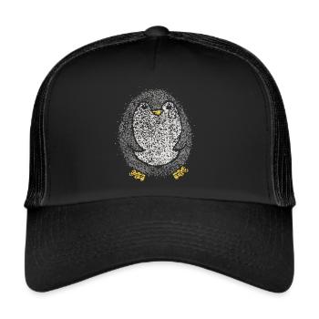 Pinguin Pinguine Liebhaber Zoo Pinguinfan Geschenk - Trucker Cap - Schwarz/Schwarz - Vorne