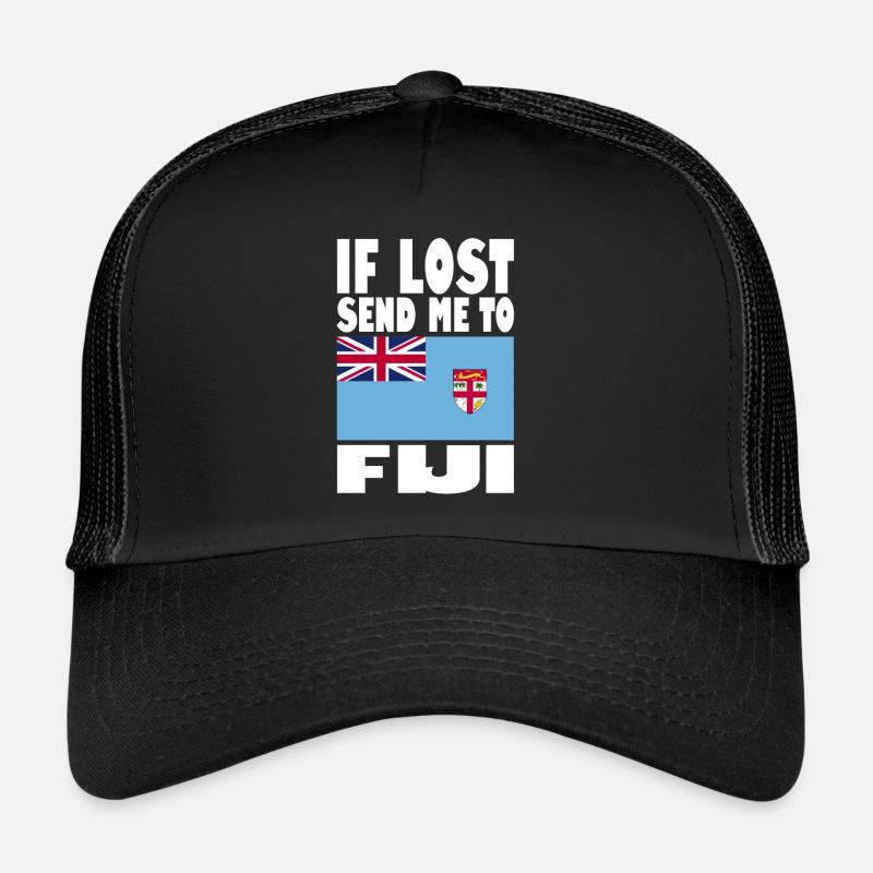 Fiji Flag Saying Trucker Cap