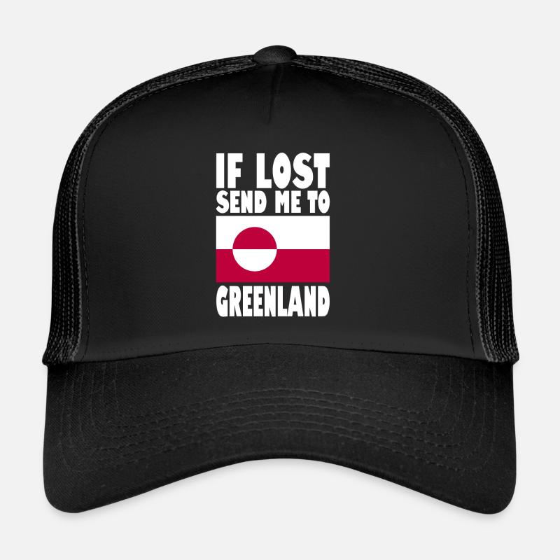 Grönland Flagge Spruch - Trucker Cap - Schwarz/Schwarz