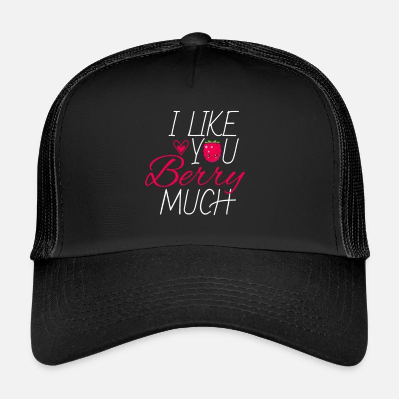 I Like You Much Fruit Raspberry Trucker Cap