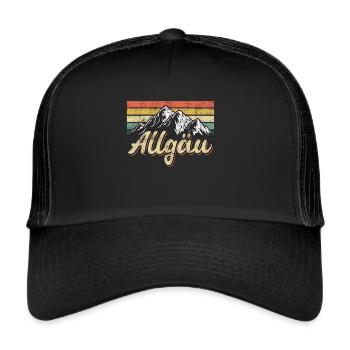 Allgäu - Trucker Cap - Schwarz/Schwarz - Vorne