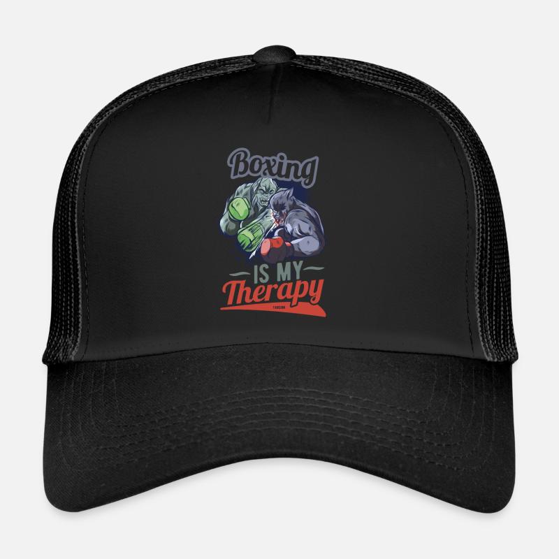 Boxing Is My Therapy Trucker Cap