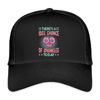 Il y a 100% de chances de saupoudrer aujourd’hui - Sweet D - Casquette trucker  - noir/noir - Devant
