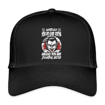 Quoi que vous fassiez, donnez 100% - Funny Vampire - Hallow - Casquette trucker  - noir/noir - Devant