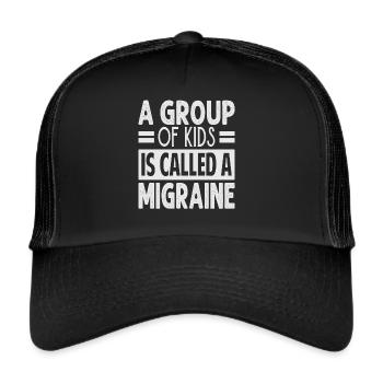 Un groupe d’enfants s’appelle une migraine - Funny Teach - Casquette trucker  - noir/noir - Devant
