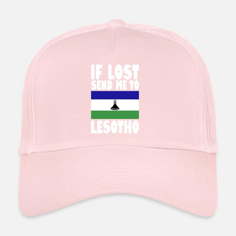 Dicton du drapeau du Lesotho Casquette trucker 
