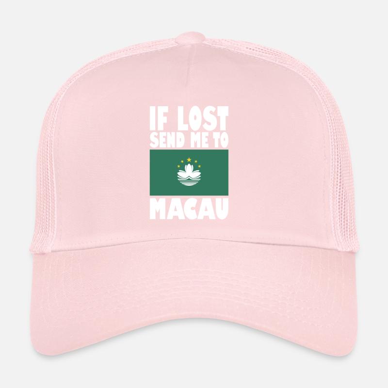 Macau Flag Saying Trucker Cap