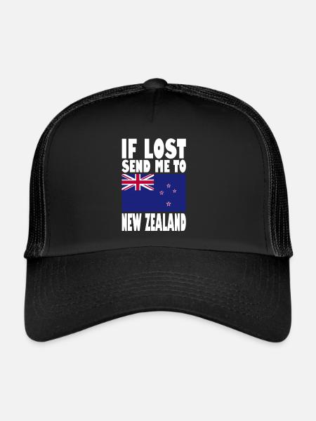 Drapeau néo-zélandais - Casquette trucker  - noir/noir - Devant
