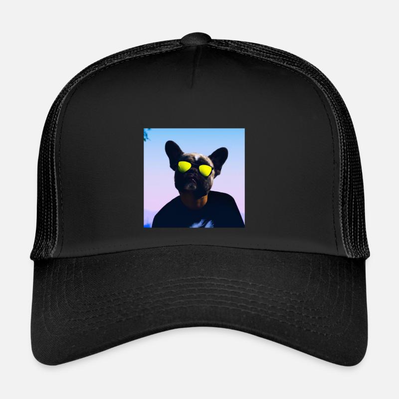 Hund mit Sonnenbrille Trucker Cap