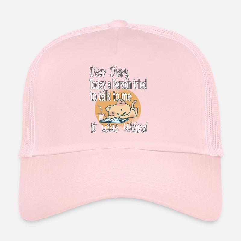 Dear Diary Today it was Weird Introvert Cat Casquette trucker 