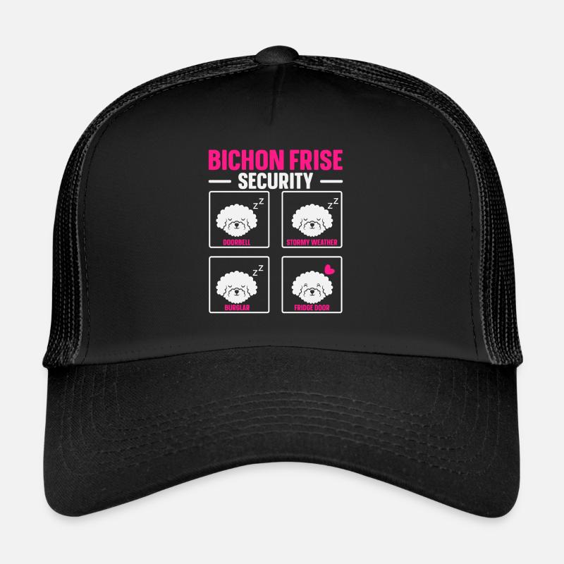 Bichon Frise Sécurité Chien Amoureux Chiot Patte Casquette trucker 