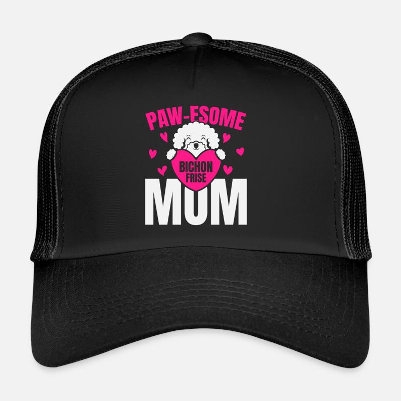 Pawesome Bichon Frise Mama Dog Lover chiot Pf Casquette trucker 