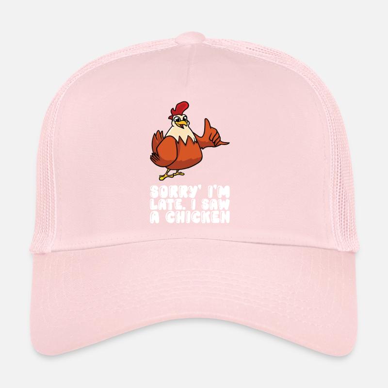 Désolé à tard j’ai vu un poulet Casquette trucker 