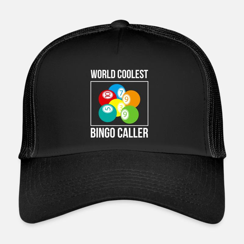 Cadeau de chemise Bingo Caller le plus cool du monde Casquette trucker 