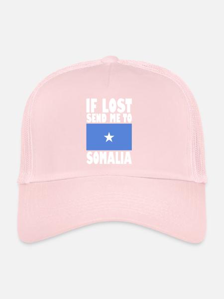 Drapeau de la Somalie - Casquette trucker  - rose pâle - Devant