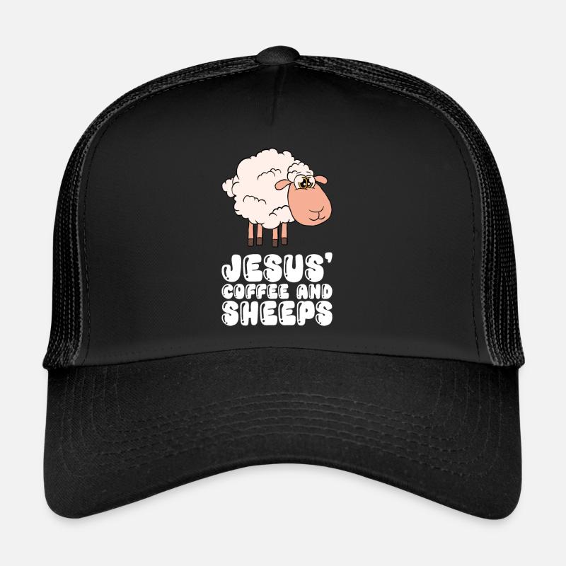 Jesus, Coffee And Sheep Trucker Cap