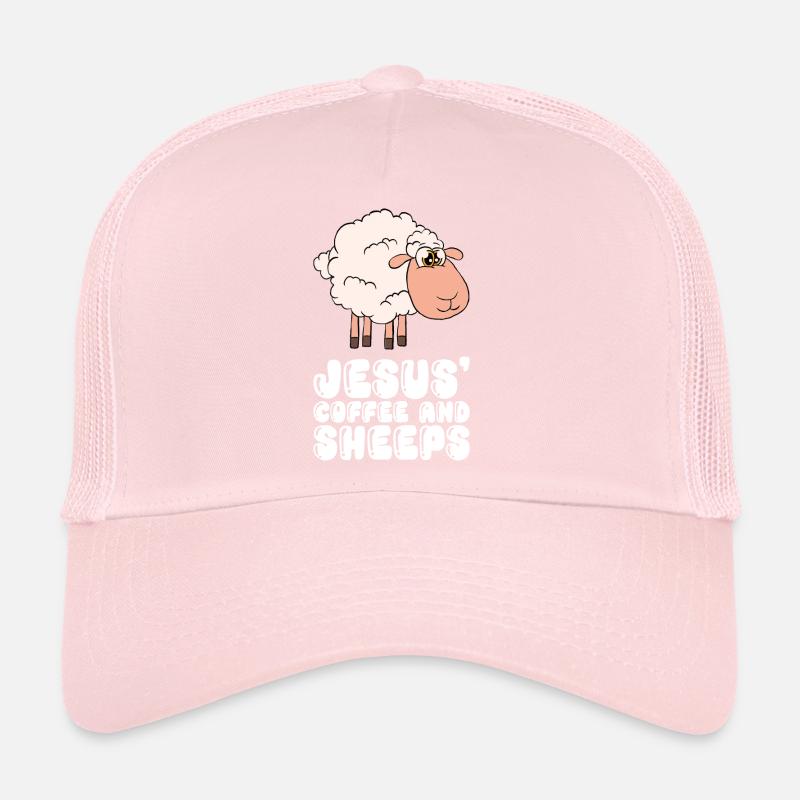 Jésus, le café et les brebis Casquette trucker 