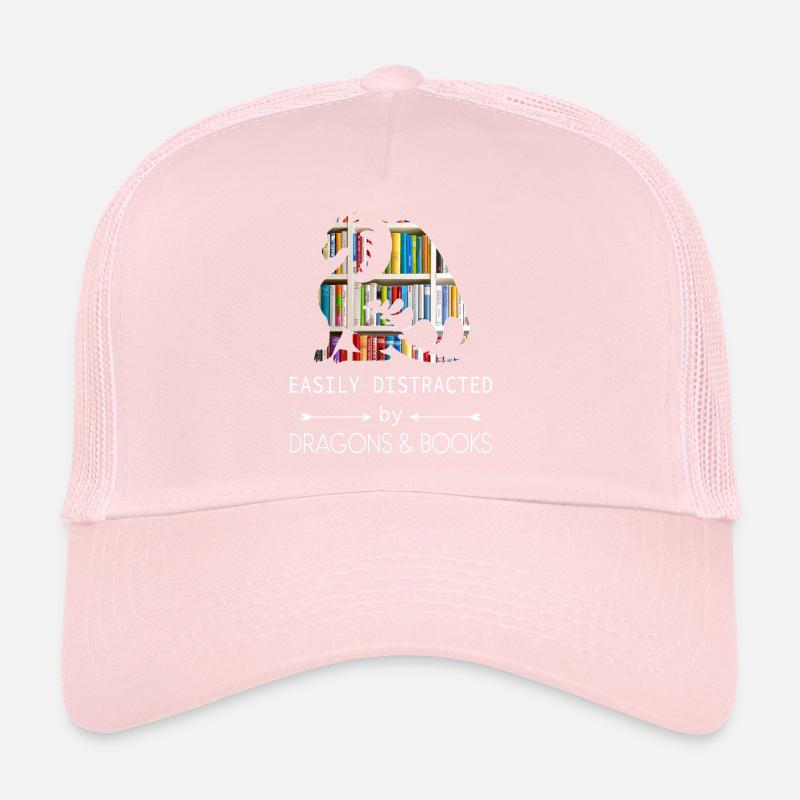 Facilement distrait par les dragons et la lecture de livres Casquette trucker 