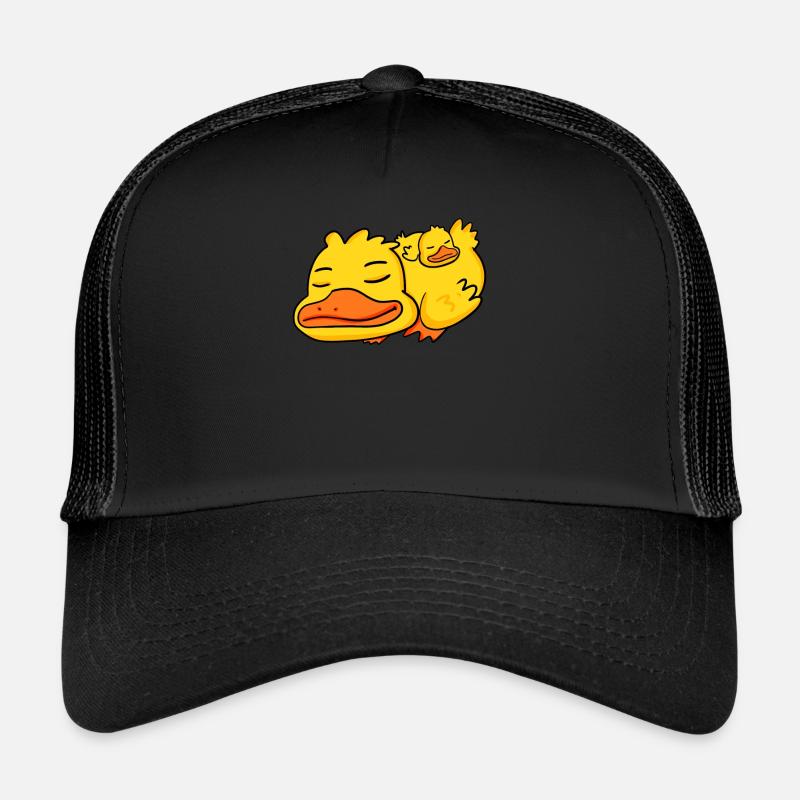 Papa Canard avec Bébé Canard Casquette trucker 