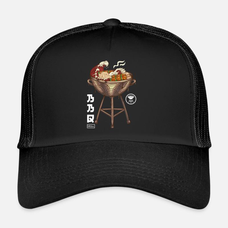 Barbecue - BBQ - Grilling - Japanese Ramen Style Trucker Cap