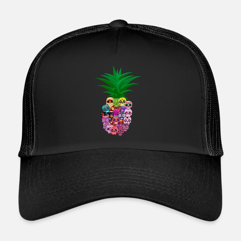 Calavera Ananas Halloween Trucker Cap