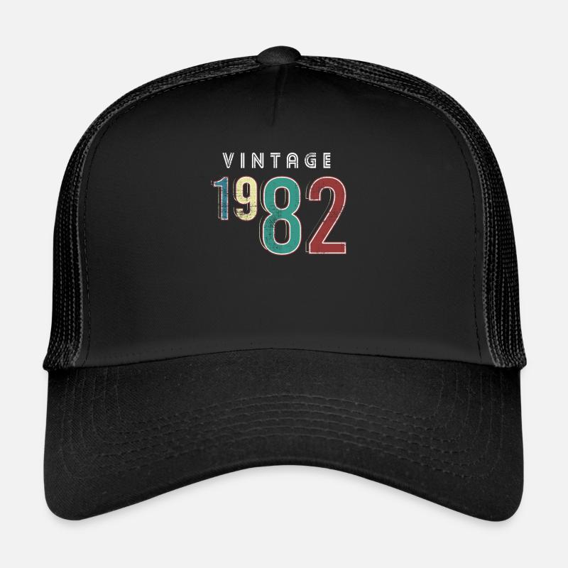 Millésime 1982 Anniversaire Né année 1982 Casquette trucker 