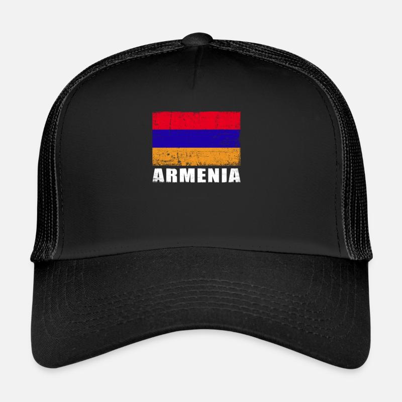 Drapeau de l’Arménie Grunge Drapeau de l’Arménie Casquette trucker 