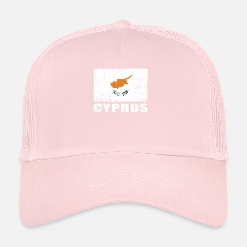Drapeau de Chypre Grunge Drapeau de Chypre Casquette trucker 