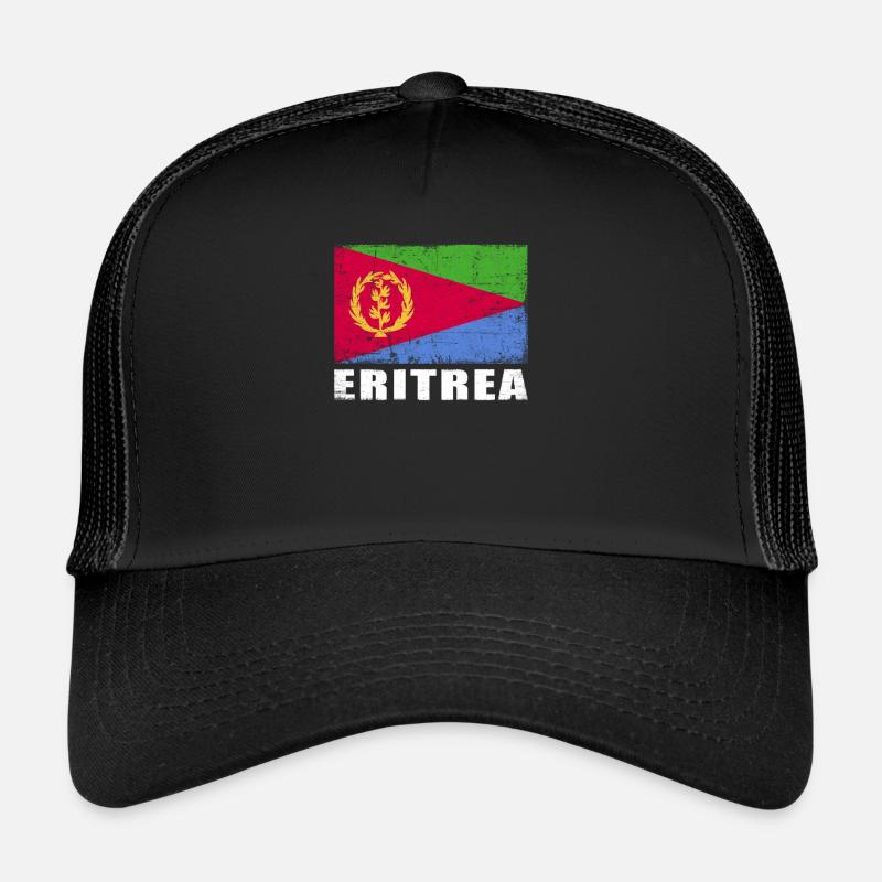 Drapeau de l’Érythrée Grunge Drapeau de l’Érythrée Casquette trucker 